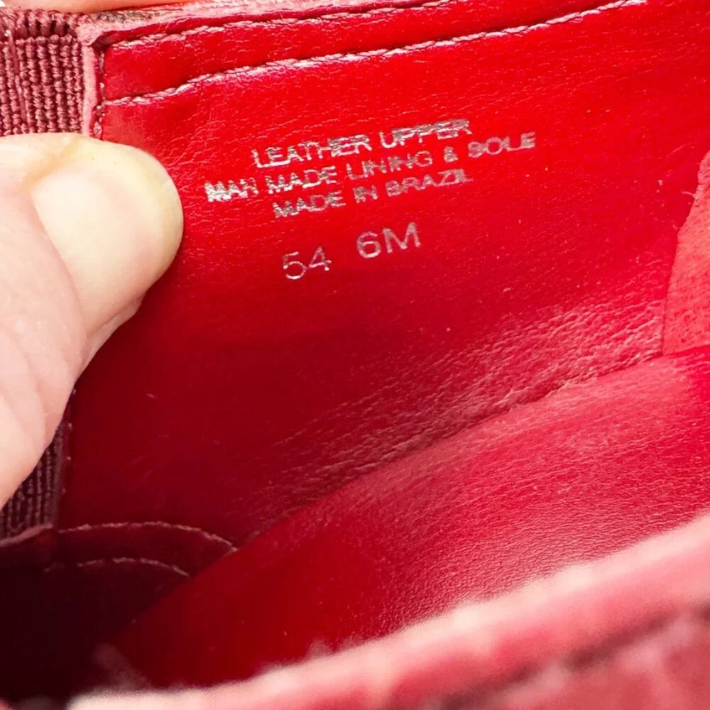 Antonio Melani Womens Red Embossed Leather Western Slip On Bootie  Size 6 - Picture 8 of 9